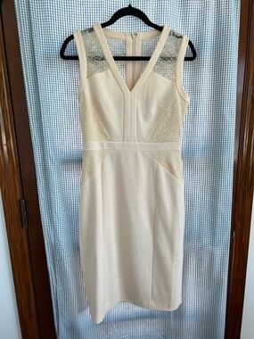 Anne Klein Off White/Cream Midi Cocktail Dress